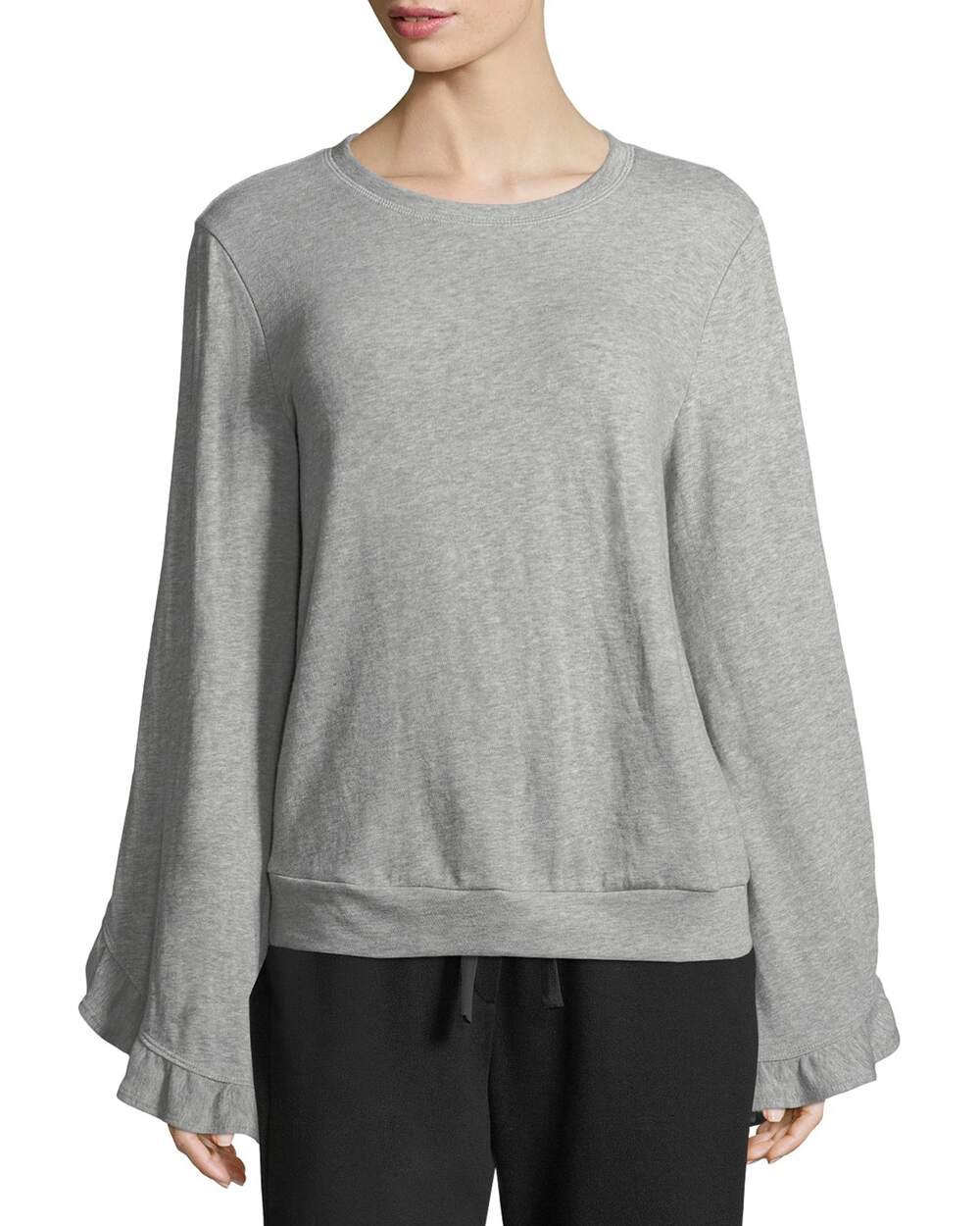 A.L.C. Camden Top Crew Neck Ruffle Casual Business Career Work Preppy Winter S